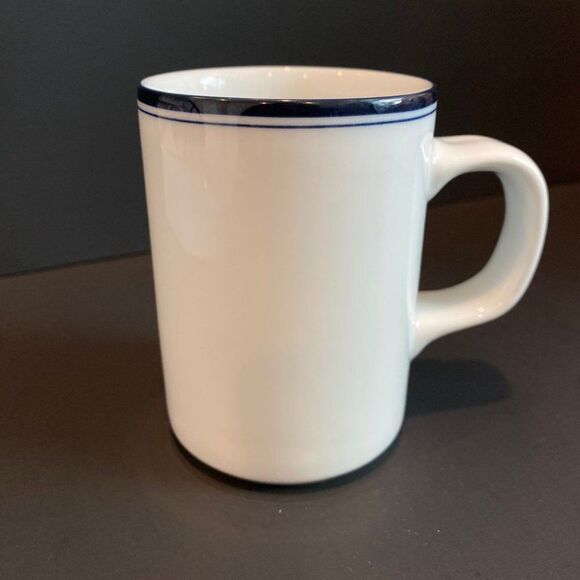 1986-2019 Dansk Concerto White And Allegro Blue Bands Coffee Mug - Picture 4 of 4